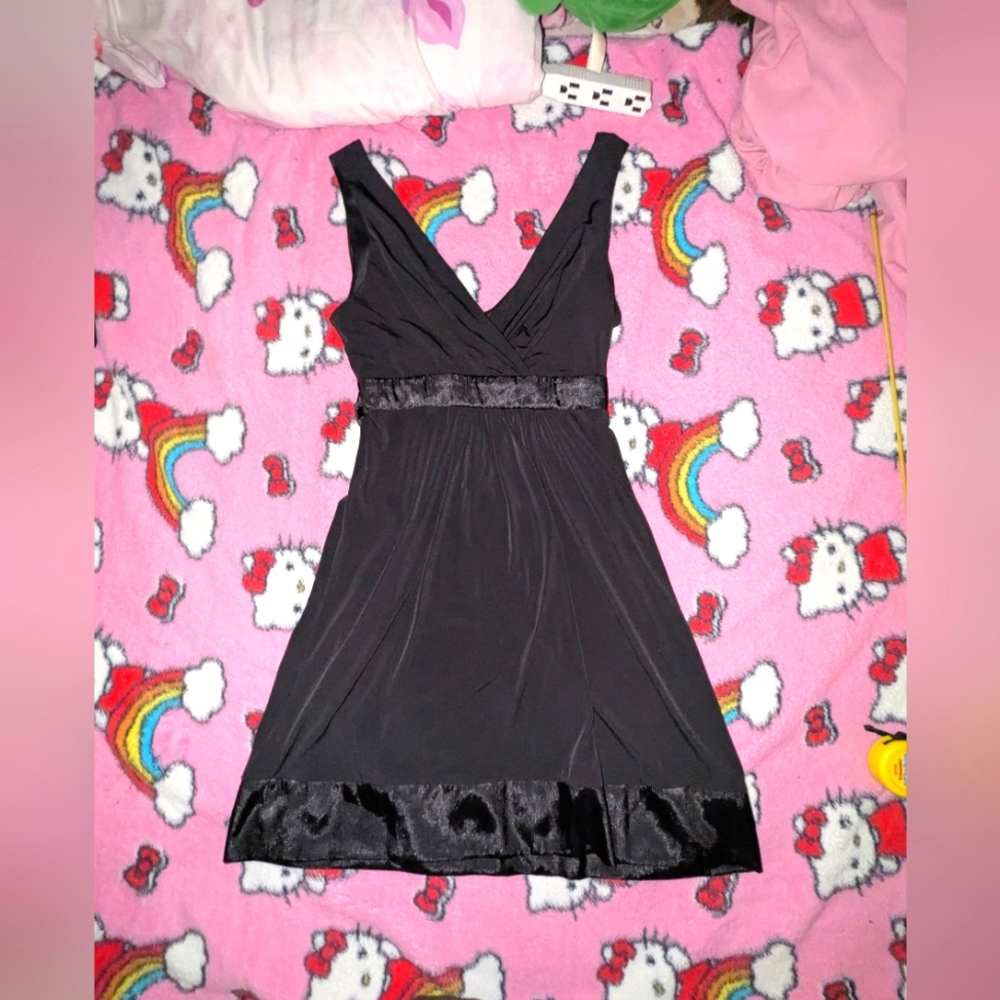 Y2K Black Babydoll Dress
